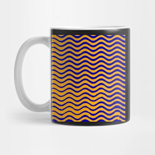 Orange and Blue Waves Mug